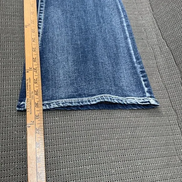Sky Womens Size 15/16 Blue Super Soft Flare Jeans Denim Embroidered Pockets - Picture 7 of 15